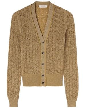 RETORI Jacquard-Knit Cardigan - Natural