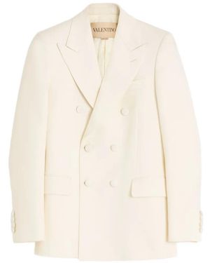 Valentino Garavani Double-Breasted Jacket - Natural