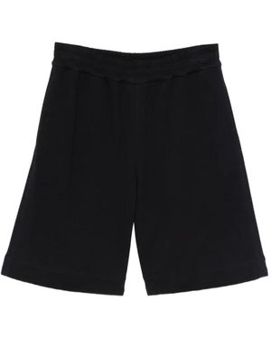 Jil Sander Pressed-Crease Elasticated Shorts - Black