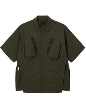 FIVE CM Short-Sleeve Button Shirt - Green