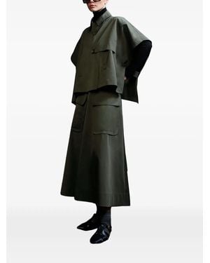 Psophia Trench-Style Cape - Black