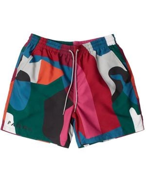 by Parra Ball To Face Badeshorts Mit Abstraktem Print - Rot