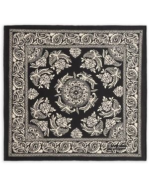 Ralph Lauren Paisley-Print Silk Pocket Square - Grey