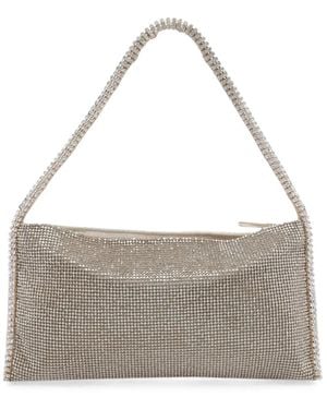 Benedetta Bruzziches Your Best Friend Crystal-Embellished Shoulder Bag - Gray