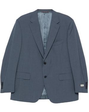Canali Single-Breasted Wool Suit - Blue