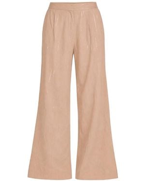 MEIMEIJ Pinstripe Flared Trousers - White
