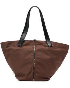 Alexander Smith Große Laurent Tote Bag Mit Lederbesatz - Braun