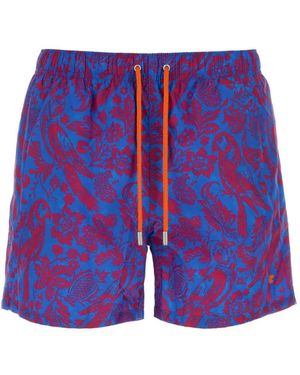 Gallo Parrot-Print Swim Shorts - Blue