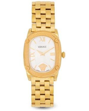 Versace Greca-Patterned-Bezel 29Mm Watch - Metallic