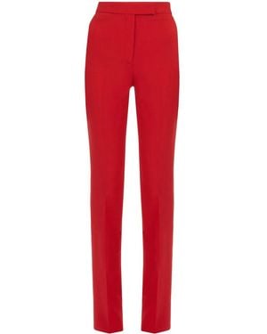 Ferragamo Pantaloni Sartoriali Dritti - Rosso