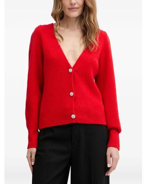 Morgan Cardigan À Col V - Red