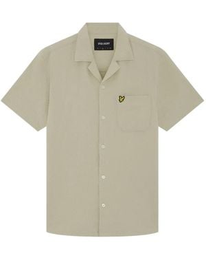 Lyle & Scott Camicia Crinkle Resort - Grigio