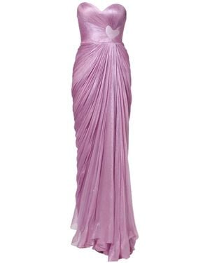 IRIS SERBAN Heart Draped Dress - Purple