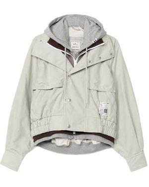 Maison Mihara Yasuhiro Chaqueta Bómber Con Triple Capa - Gris