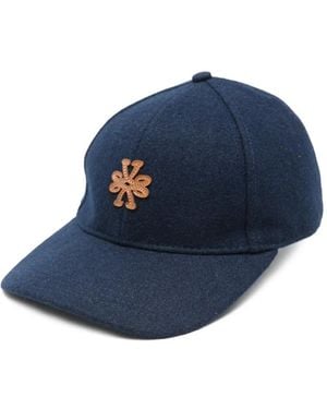 Jacob Cohen Logo Embellished Baseball Cap Hat - Blue
