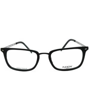 Flexon Rectangle-Frame Glasses - Black