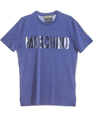 Moschino Couture Milano Logo-Print T-Shirt - Blue