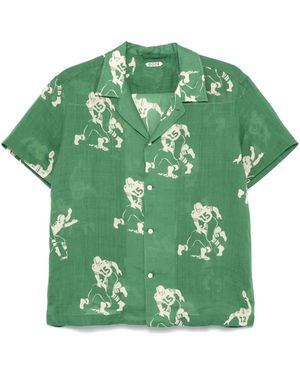 Bode Camicia Football - Verde