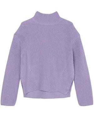 Marc O' Polo Maglione Con Collo Rialzato - Viola