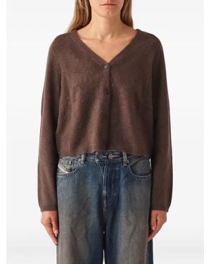 Max Mara V-Neck Button-Up Cardigan - Brown