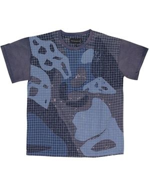 Who Decides War Grid Short-Sleeve T-Shirt - Blue