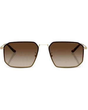 Emporio Armani Geometric-Frame Sunglasses - Brown