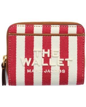 Marc Jacobs Stripe-Print Wallet - Red