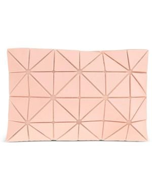 Issey Miyake Geometric-Pattern Clutch Bag - Pink