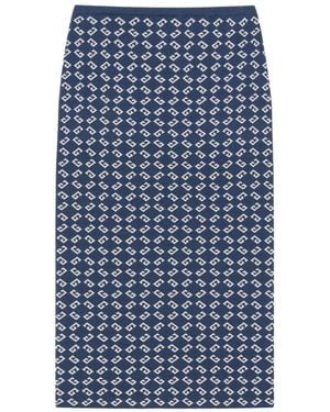 Givenchy Rock Aus Monogramm-Jacquard 72Cm - Blau