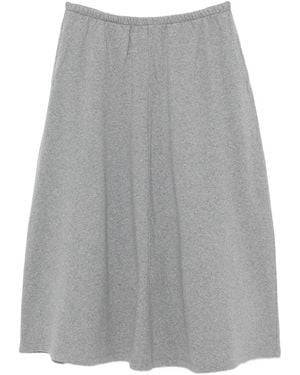 Alexander Wang Cotton Terry Midi Skirt - Grey