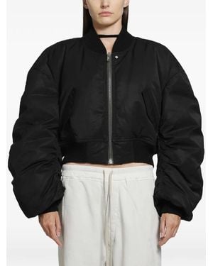 Rick Owens Secchia Cropped Bomber Jacket - Black
