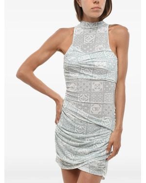 Off-White c/o Virgil Abloh Maiolica Draped Mini Dress - Gray