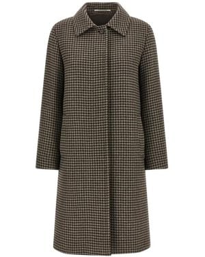 Tagliatore Jane Houndstooth-Pattern Coat - Grey