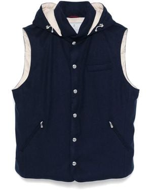 Brunello Cucinelli Gefütterte Weste - Blau