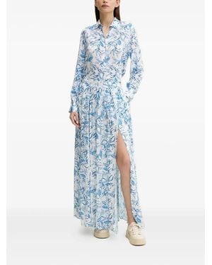 Melissa Odabash Abito Lungo A Fiori Paige - Blu