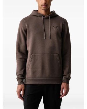 Under Armour Ua Icon Logo-Embroidered Drawstring Hoodie - Brown
