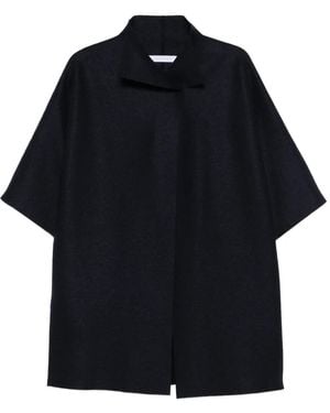 Harris Wharf London Short-Sleeve Collared Coat - Blue