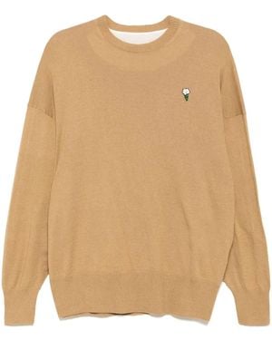 Undercover Round Next Long Sleeves Tops - Natural
