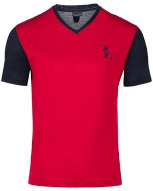 Billionaire Double B V-Neck T-Shirt - Red