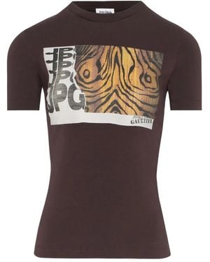 Jean Paul Gaultier T-Shirt Mit Print - Braun