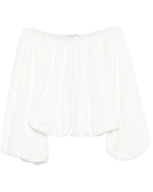 Dorothee Schumacher Off-Shoulder Puff-Sleeve Top - White