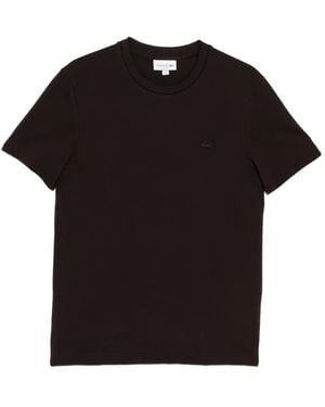 Lacoste Logo-Patched Crewneck T-Shirt - Black