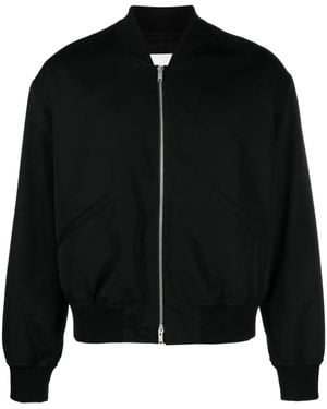 Jil Sander Zip-up Wool Bomber Jacket - Men's - Viscose/virgin Wool/polyester/cottoncottonpolyamidespandex/elastane - Black
