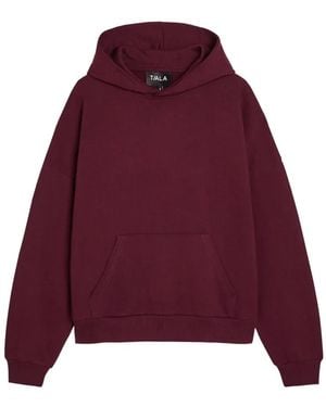 Tala Dropped-Shoulder Hoodie - Red