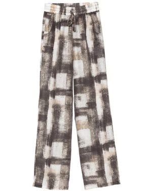 Kiton Abstract-Print Pants - White