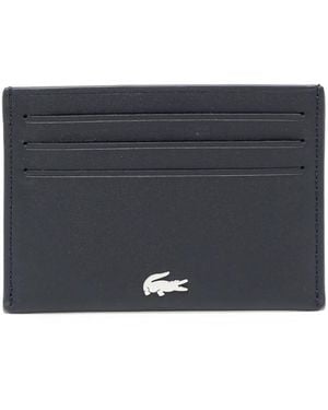 Lacoste Fitzgerald Logo-Plaque Leather Cardholder - Gray