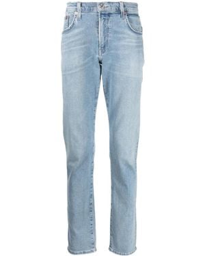 Citizens of Humanity Logo-Patch Slim-Cut Jeans - Blue