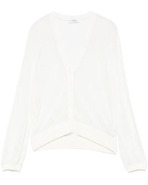 Akris Punto Semi-Sheer Cardigan - White