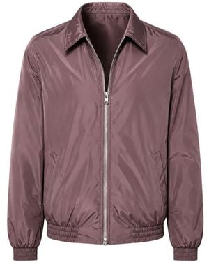 Acne Studios Logo-Print Zip-Up Lightweigt Jacket - Purple