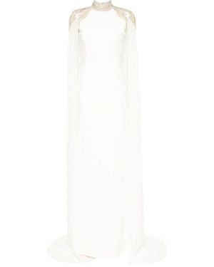 Saiid Kobeisy Besticktes Maxikleid - Weiß